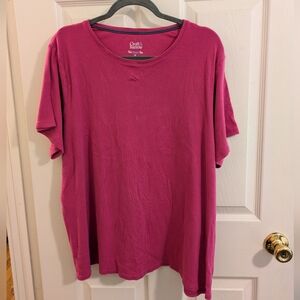 Croft & Barrow pink, classic tee, size 2X